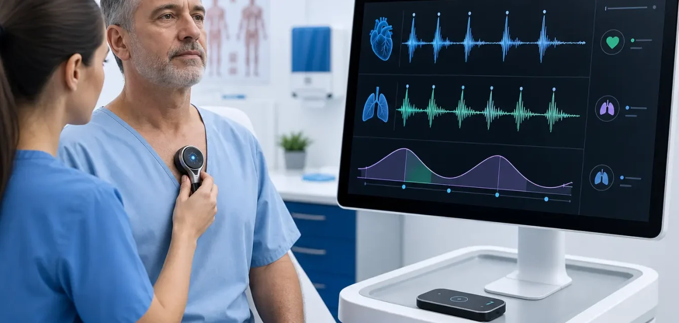 AI Digital Stethoscope Auscultation at Medical POI