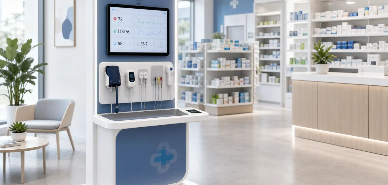 AI Medical Telemedicine Kiosk DH-800 at a Pharmacy