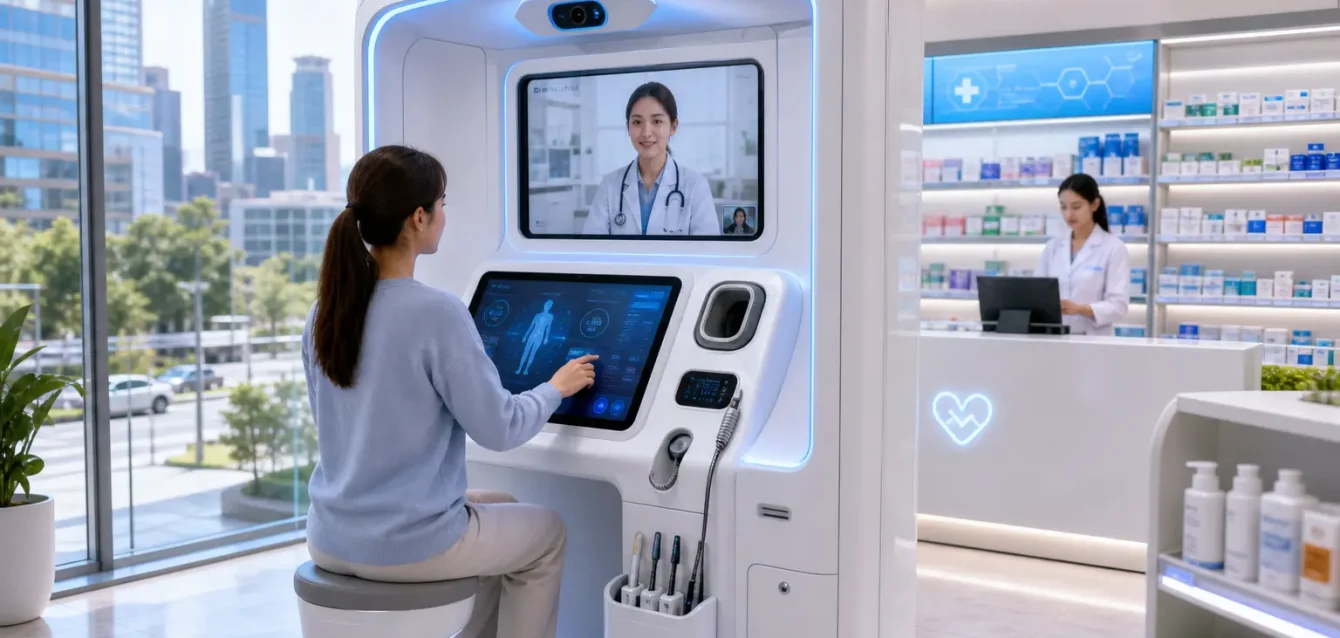 Smart City AI Healthcare Telemedicine Kiosk