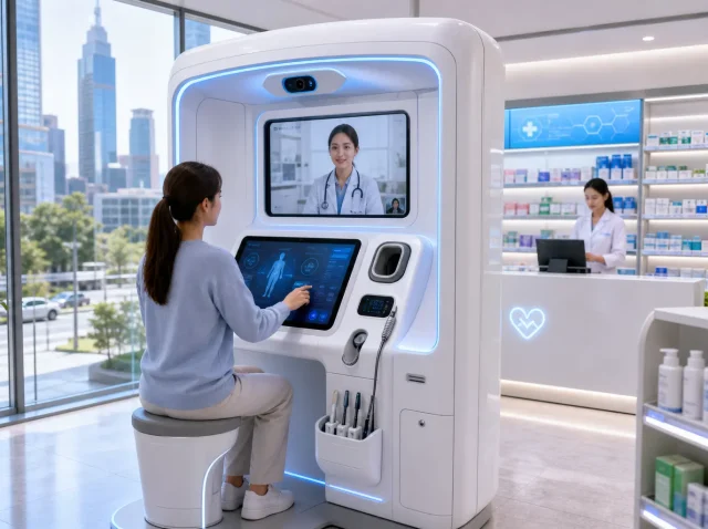 Smart City AI Healthcare Telemedicine Kiosk